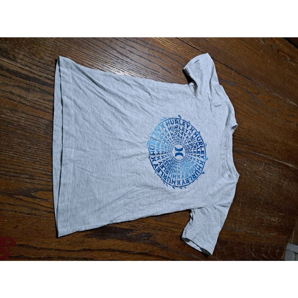 Youth Medium Hurley Grey Blue Short Sleeve Crew Neck Pullover Tee Tshirt Top